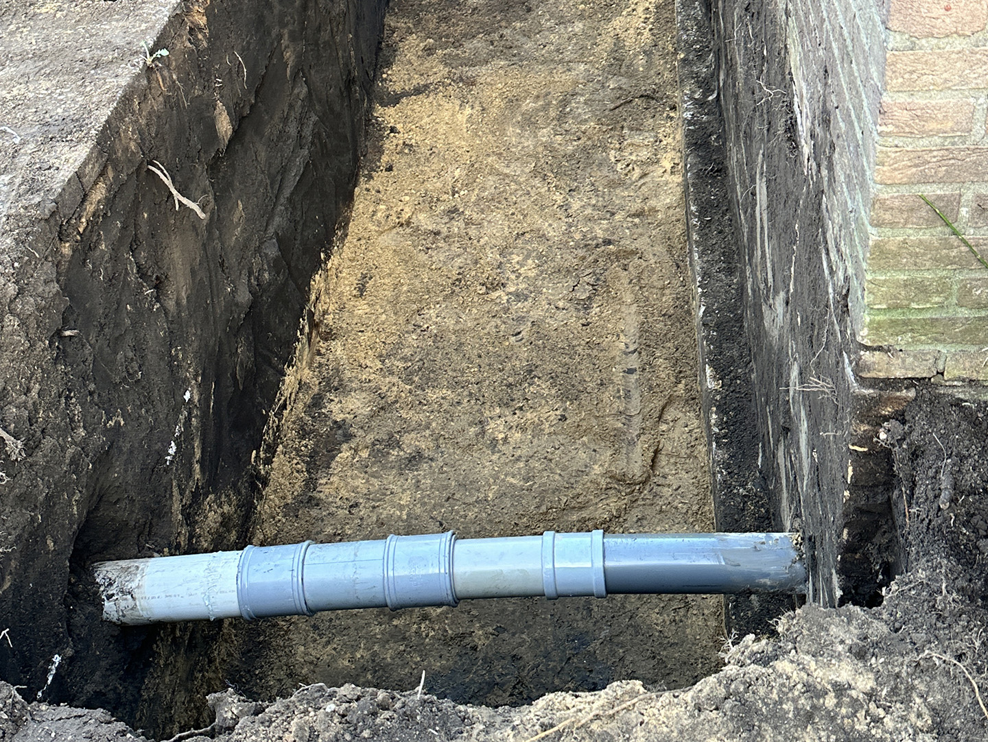 fundering uitgegraven